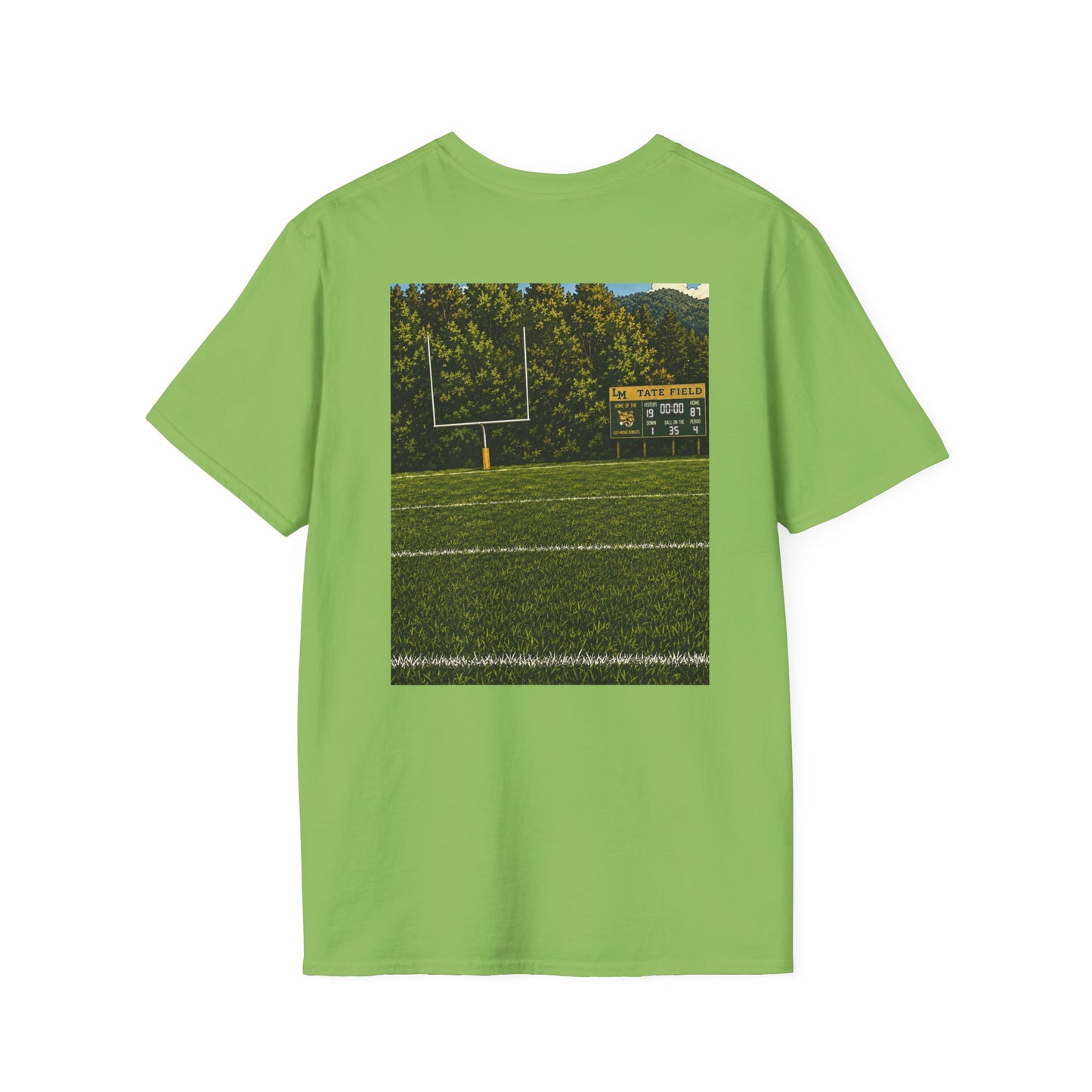 Tate Football Field Photo T-Shirt — Vintage LMC Football Graphic Tee
