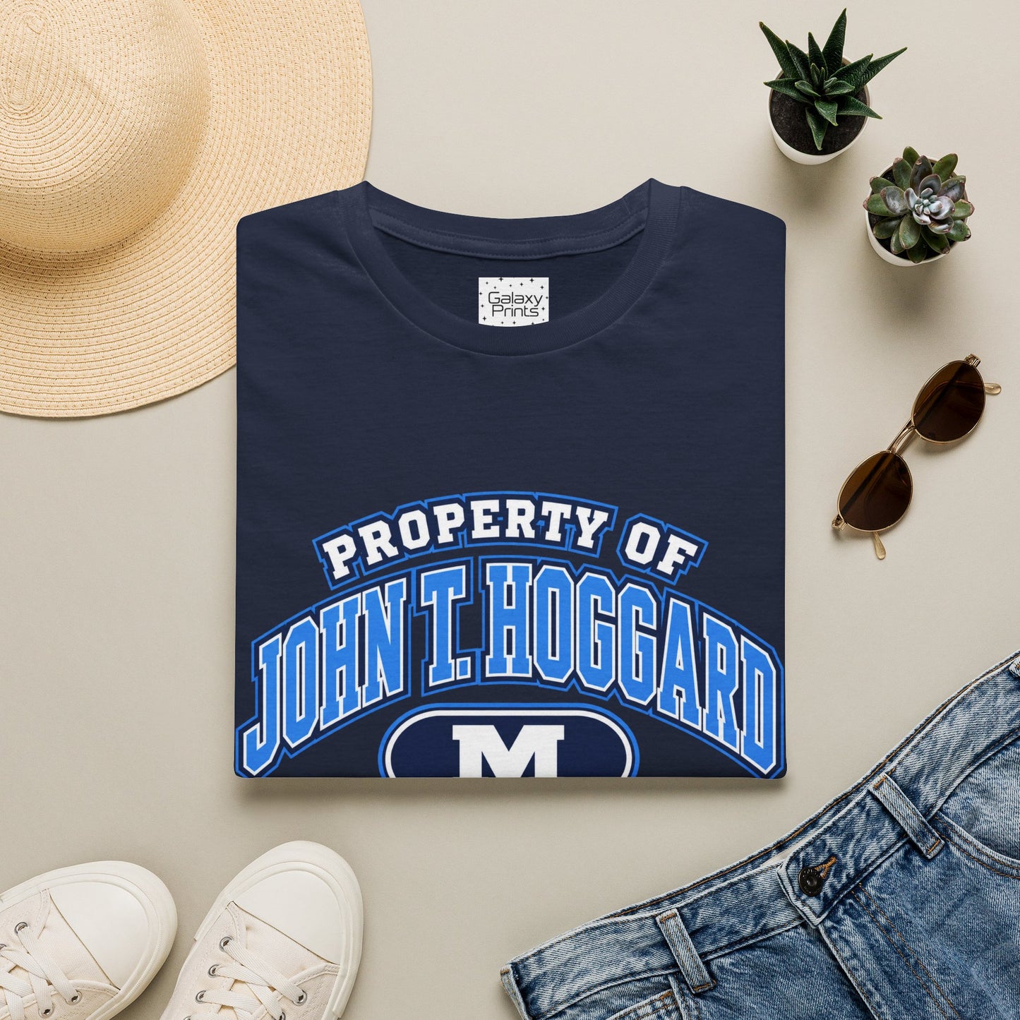 Property of JTH Vikings T‑Shirt M — Viking in Power Circle back - Hoggard School Spirit Tee