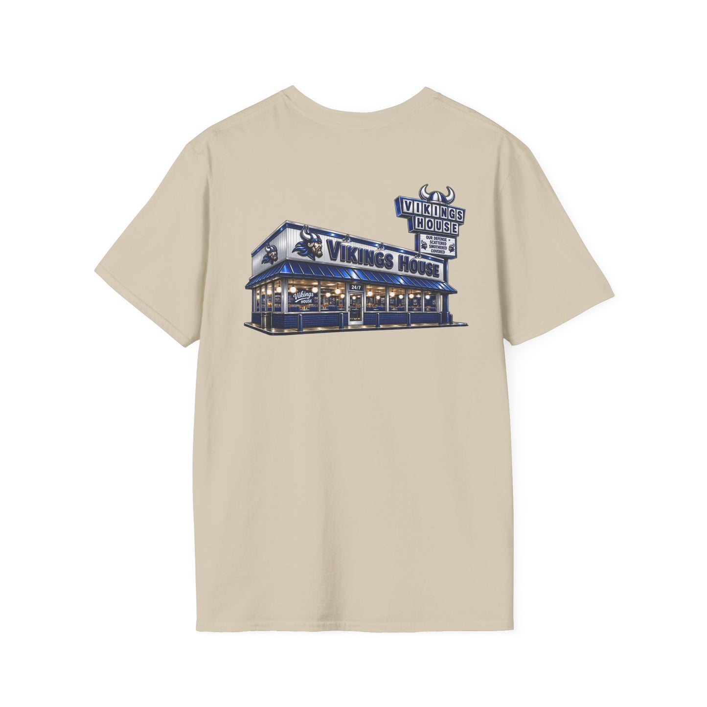 Vikings House - Getting Served — Hoggard School Spirit Tee - Scattered Smothered Covered