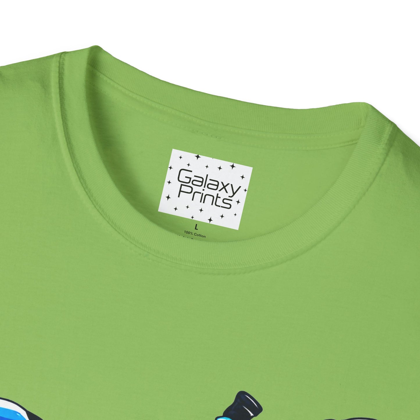 Skydiver Graphic T-Shirt — Blue Freefall Parachute Design