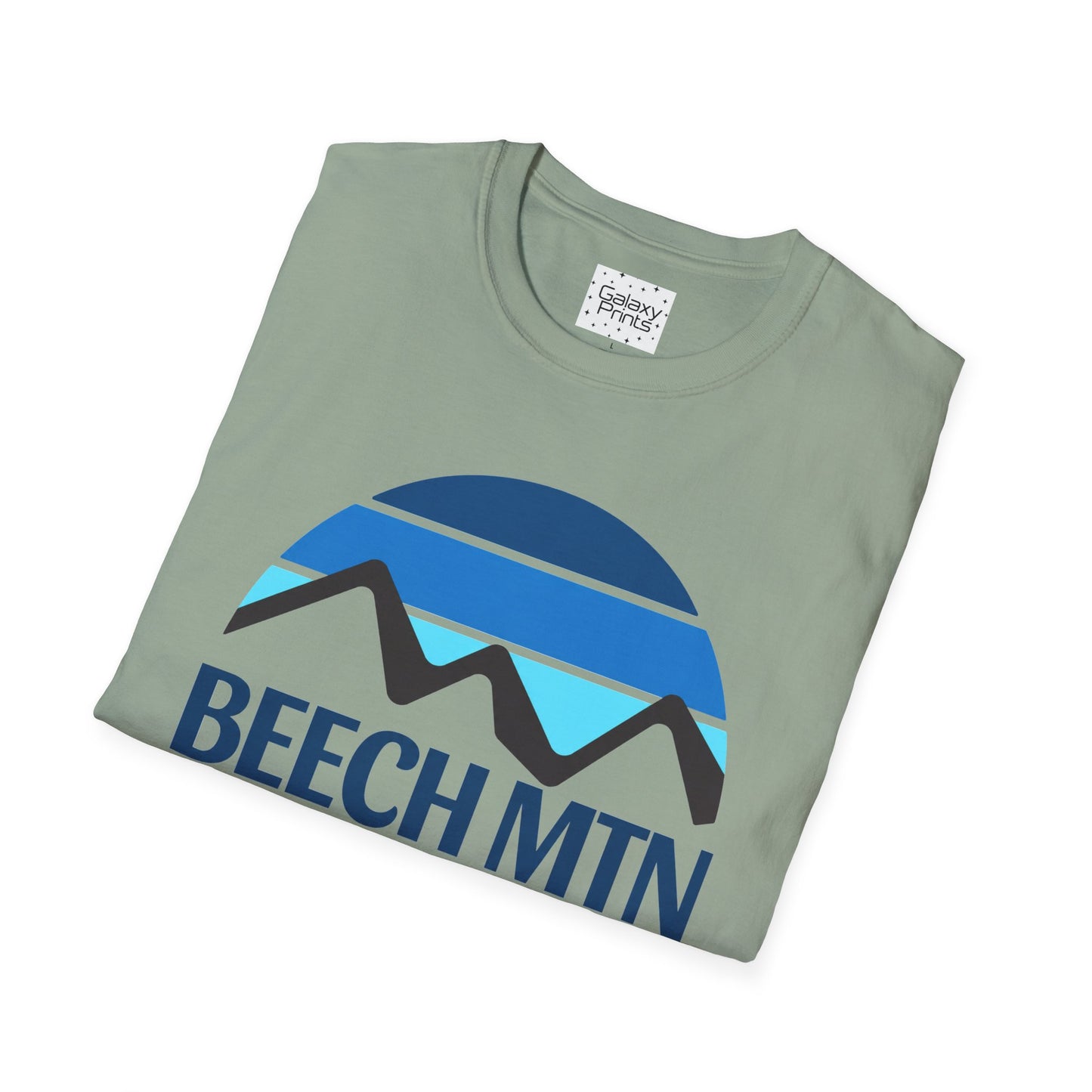 Beech Mtn North Carolina Graphic T-Shirt — Retro Tri Blue Moon Mountain Tee