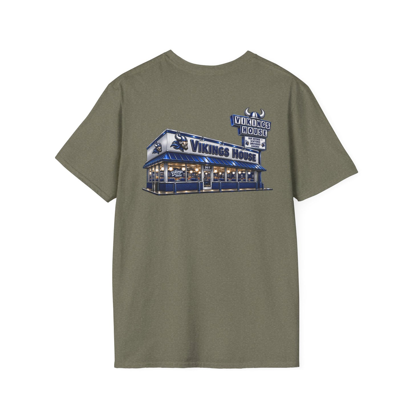 Vikings House - Getting Served — Hoggard School Spirit Tee - Scattered Smothered Covered
