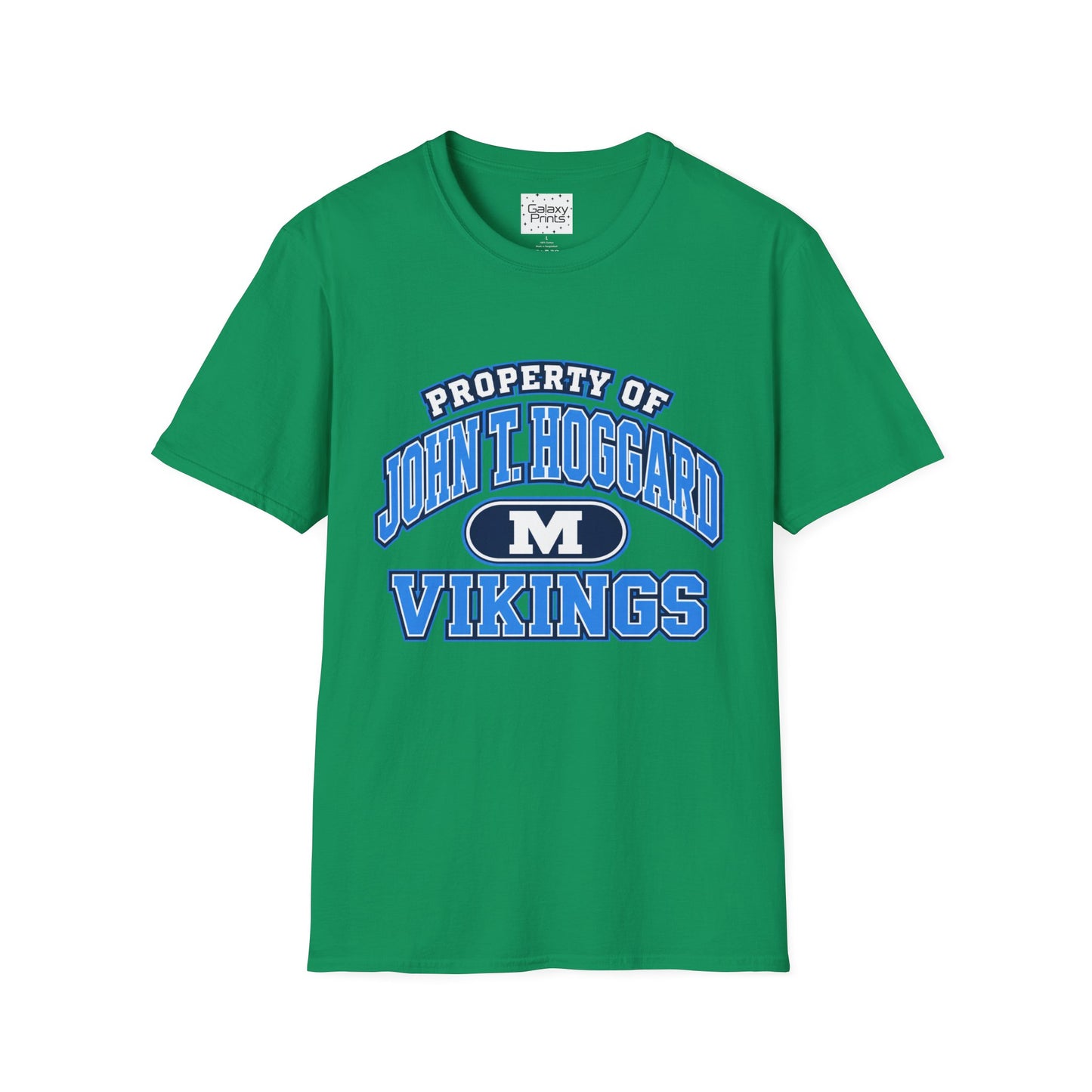 Property of JTH Vikings T‑Shirt M — Viking in Power Circle back - Hoggard School Spirit Tee