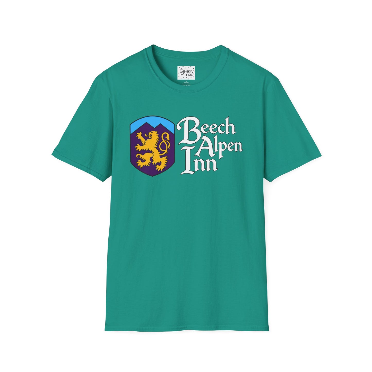 Beech Alpen Inn Crest Tee - (vintage heraldic logo) T-Shirt - Beech Mtn, NC
