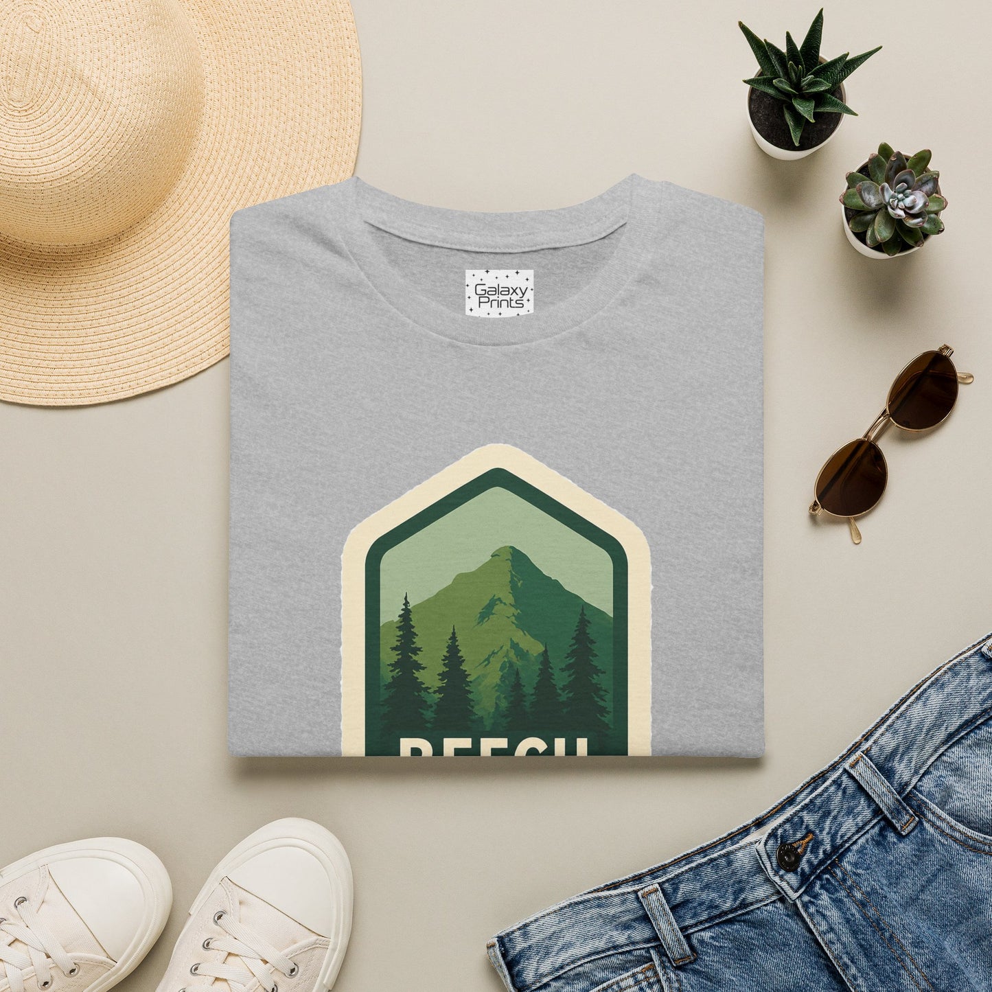 Beech Mountain NC Vintage Hiking T-Shirt — Retro Mountain Badge Graphic Tee