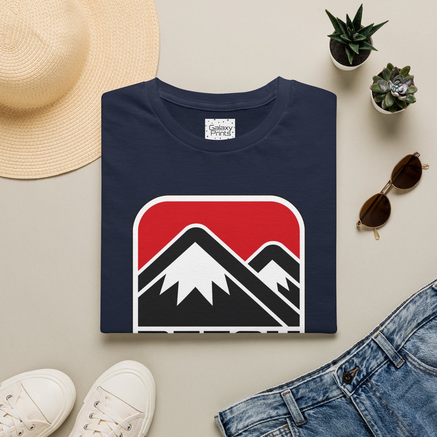 Ski Patrol Beech Mountain Retro T-Shirt — Beech Mountain Ski Patrol with Mountains on the back- logo Tee