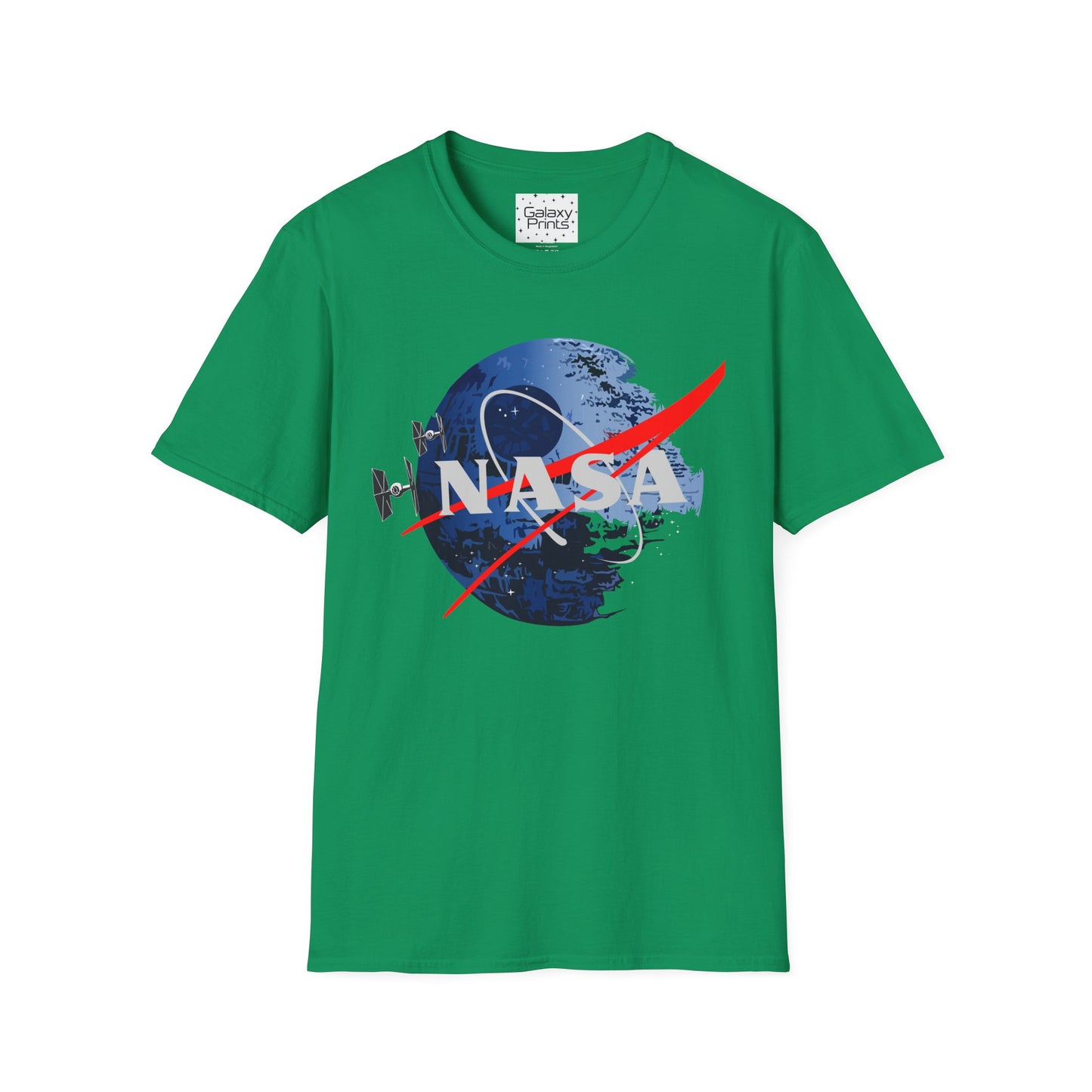 NASA and STAR WARS inspired Unisex T-Shirt - NASA w/ Death Star Tie Fighters