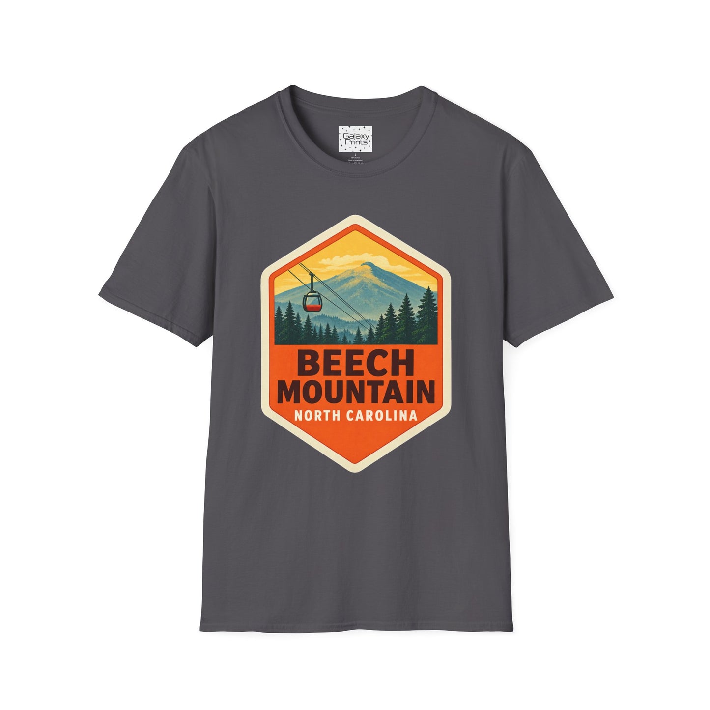 Beech Mountain NC Graphic T-Shirt Diamond — Mountain Ski Lift Vintage look