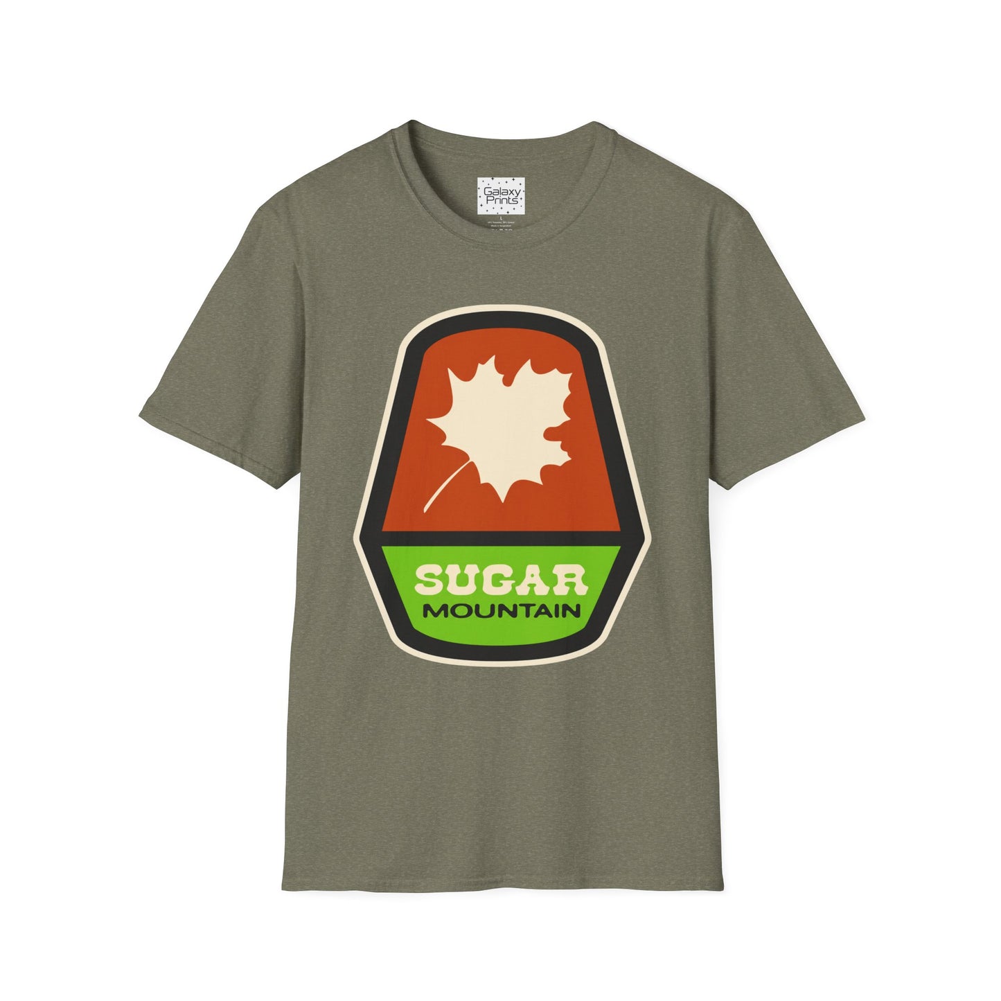 Sugar Mountain Ski Maple Leaf T-Shirt - Retro Throw Back to the 80's