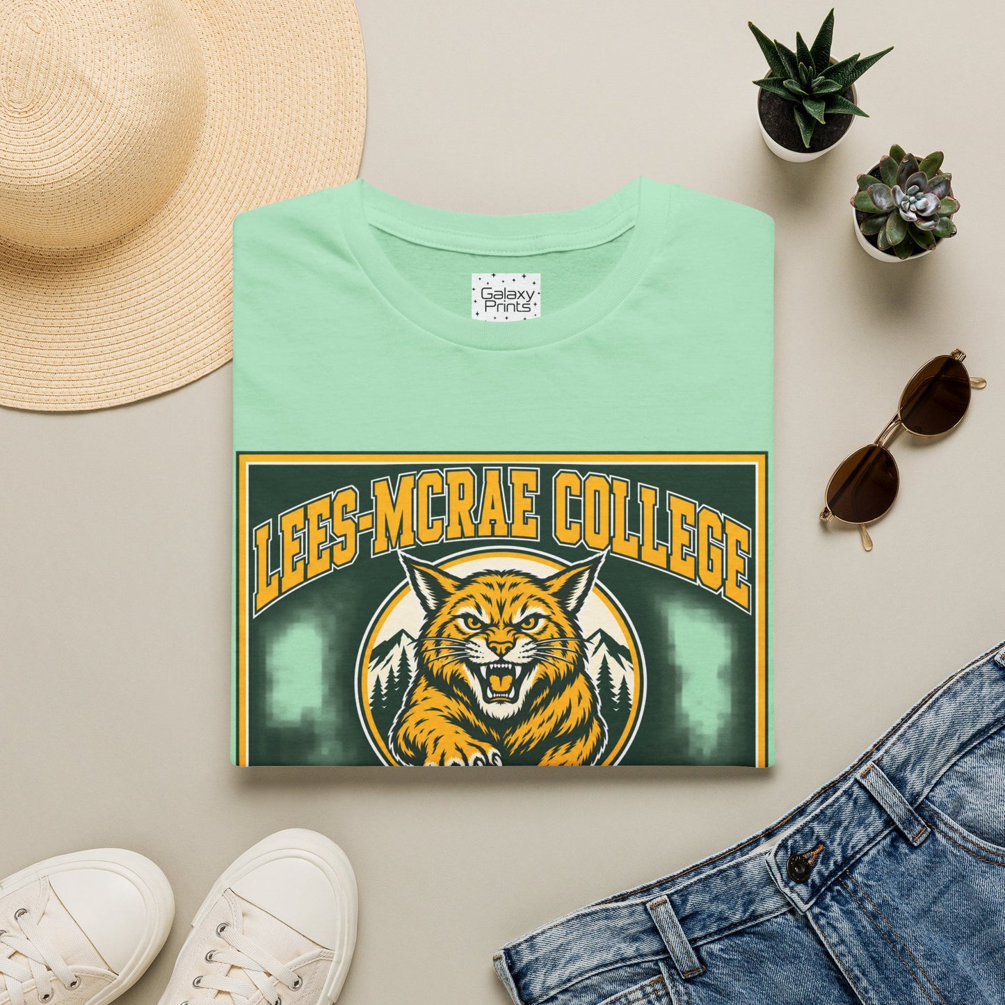 Lees-McRae College Bobcats Vintage Football T-Shirt — Retro Wily Bobcat