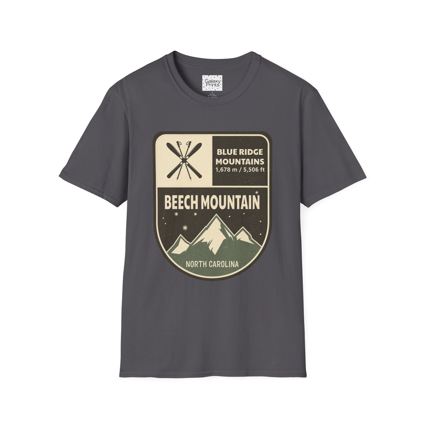 Beech Mountain Blue Ridge Mountains T‑Shirt — North Carolina Ski & Hiking Vintage