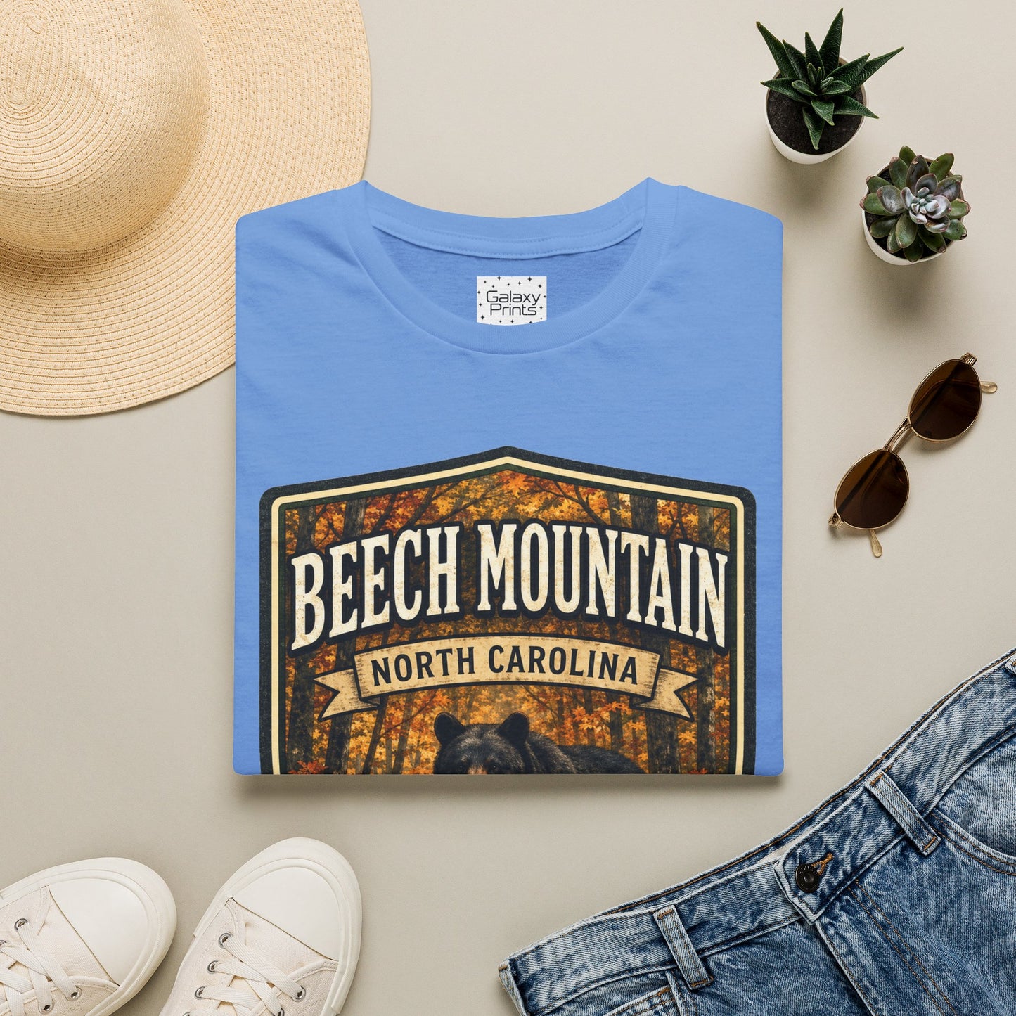 Beech Mountain North Carolina T-Shirt — Rustic Bear Mountain Graphic Tee