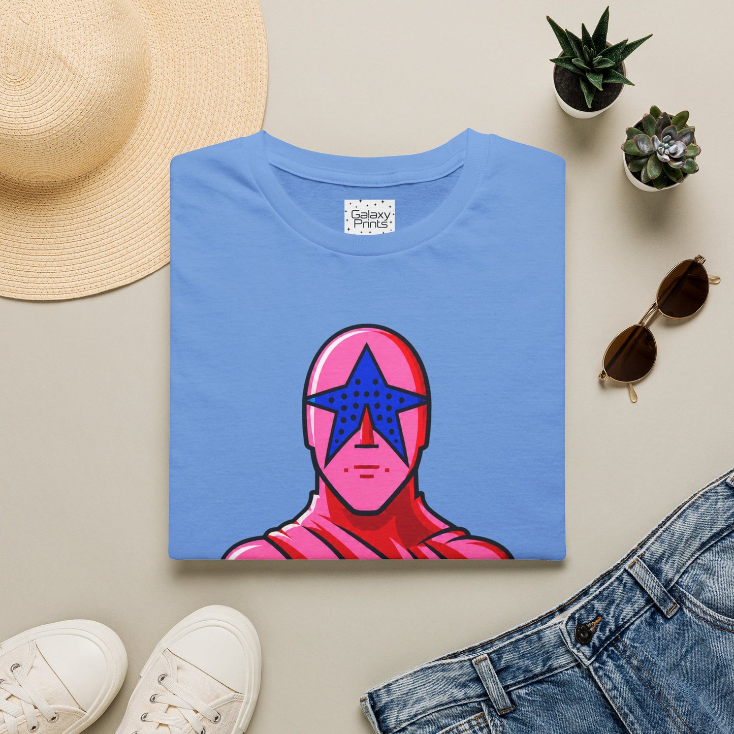 STAR MAN Nin Wrestling video game "NOW" and "THEN" T-Shirt — Retro Pop Hero Graphic Tee - Nin Wrestler STAR MAN video game - Current Culture