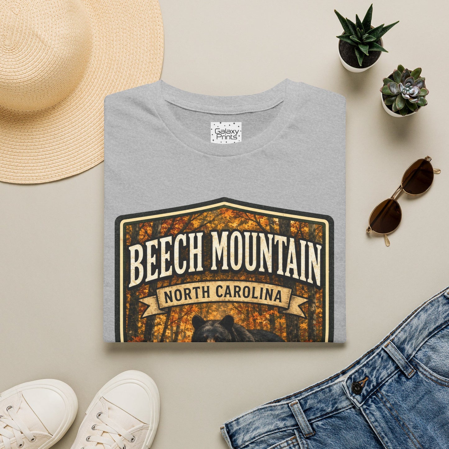 Beech Mountain North Carolina T-Shirt — Rustic Bear Mountain Graphic Tee