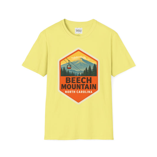 Beech Mountain NC Graphic T-Shirt Diamond — Mountain Ski Lift Vintage look