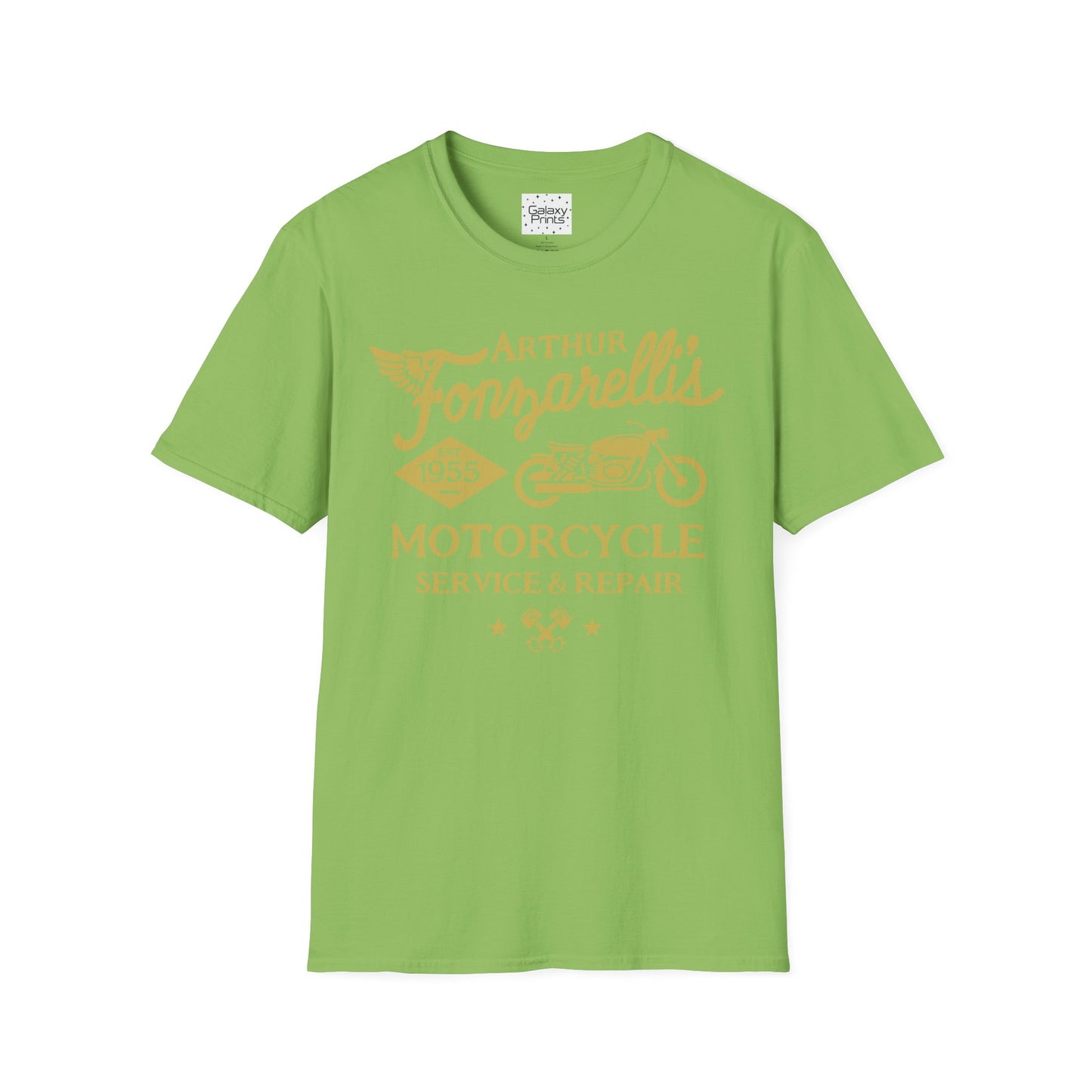 Unisex T-Shirt - POP Culture - 'Arthur Fonzarelli's Motorcycle Service & Repair Shop T-shirt from the Hit TV Show HAPPY DAYS - Fonzie - The Fonz'