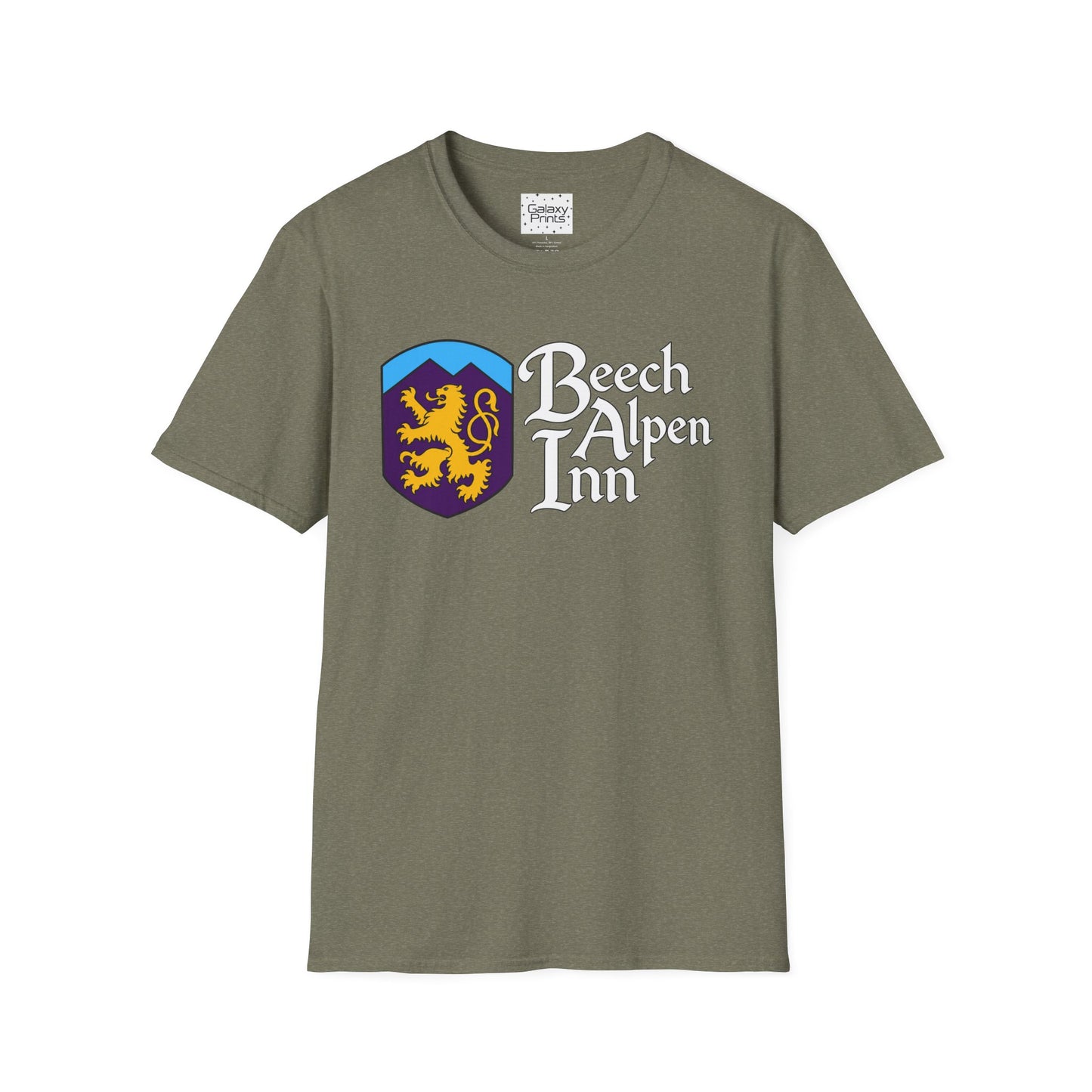 Beech Alpen Inn Crest Tee - (vintage heraldic logo) T-Shirt - Beech Mtn, NC