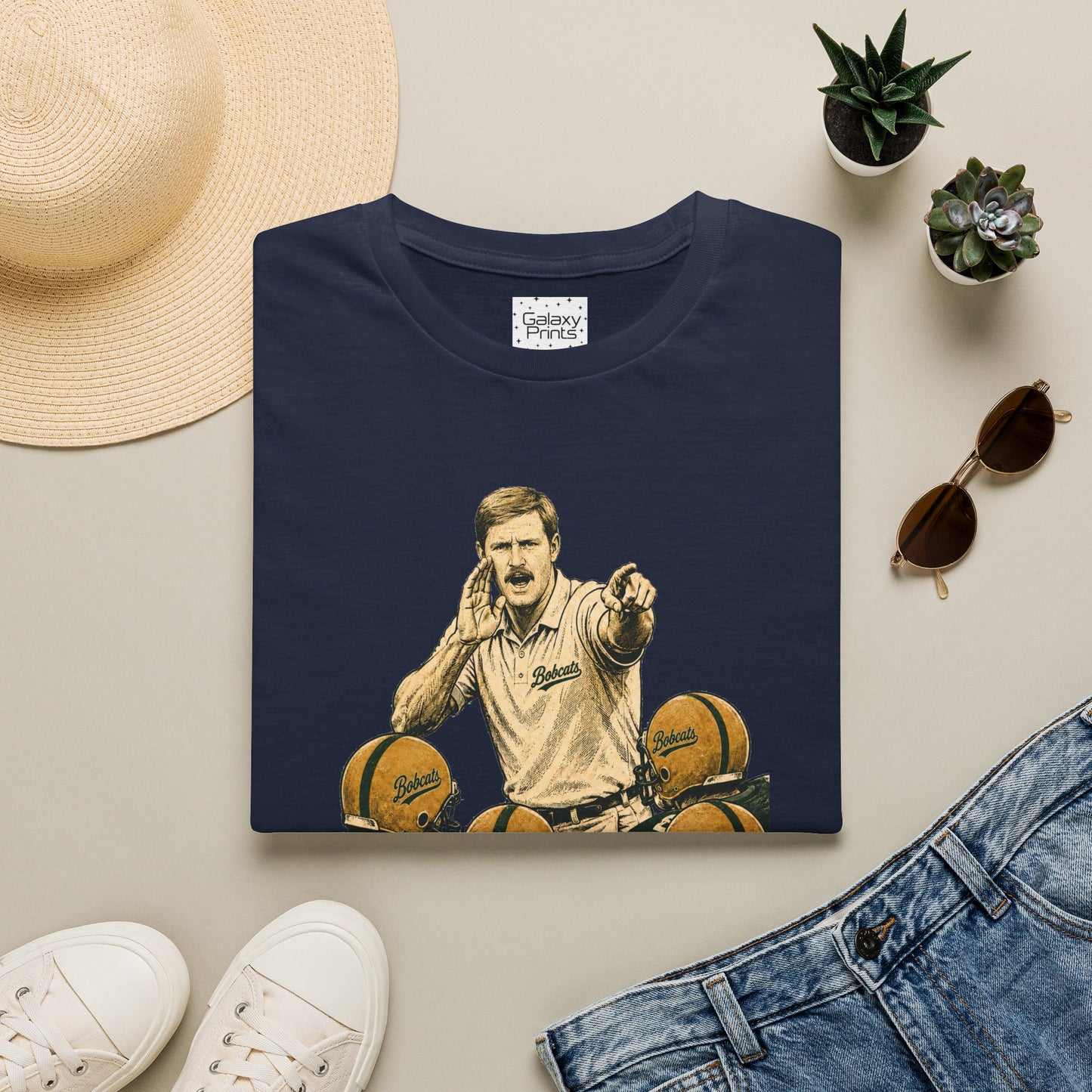 Lees-McRae College Bobcats Vintage Football T-Shirt — Coach Bryan "Don't Go MONDO" - Forever Undefeated