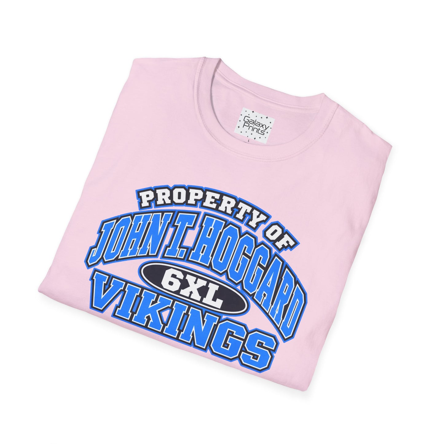 Property of JTH Vikings T‑Shirt 6XL — Viking in Power Circle back - Hoggard School Spirit Tee