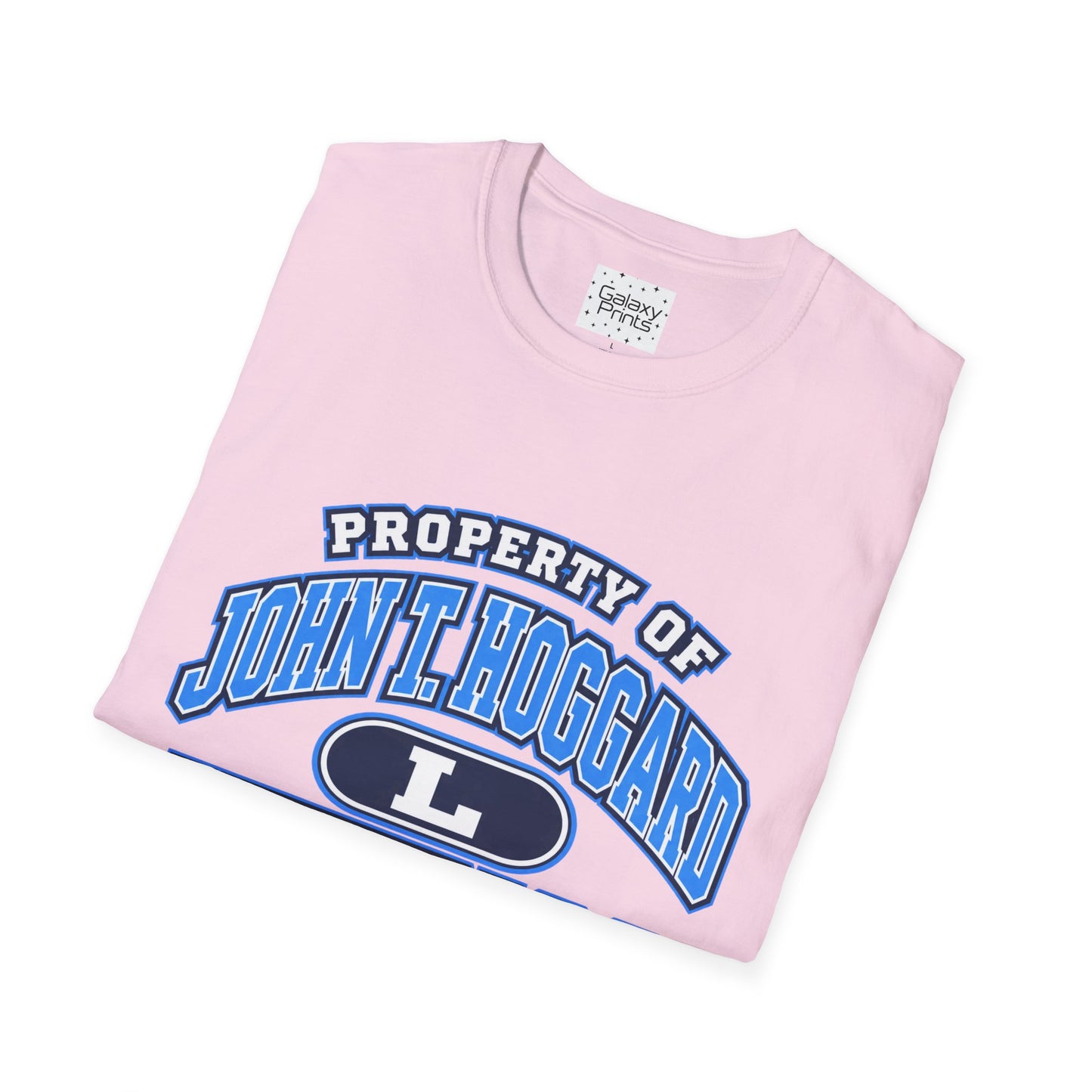 Property of JTH Vikings T‑Shirt L — Viking in Power Circle back - Hoggard School Spirit Tee