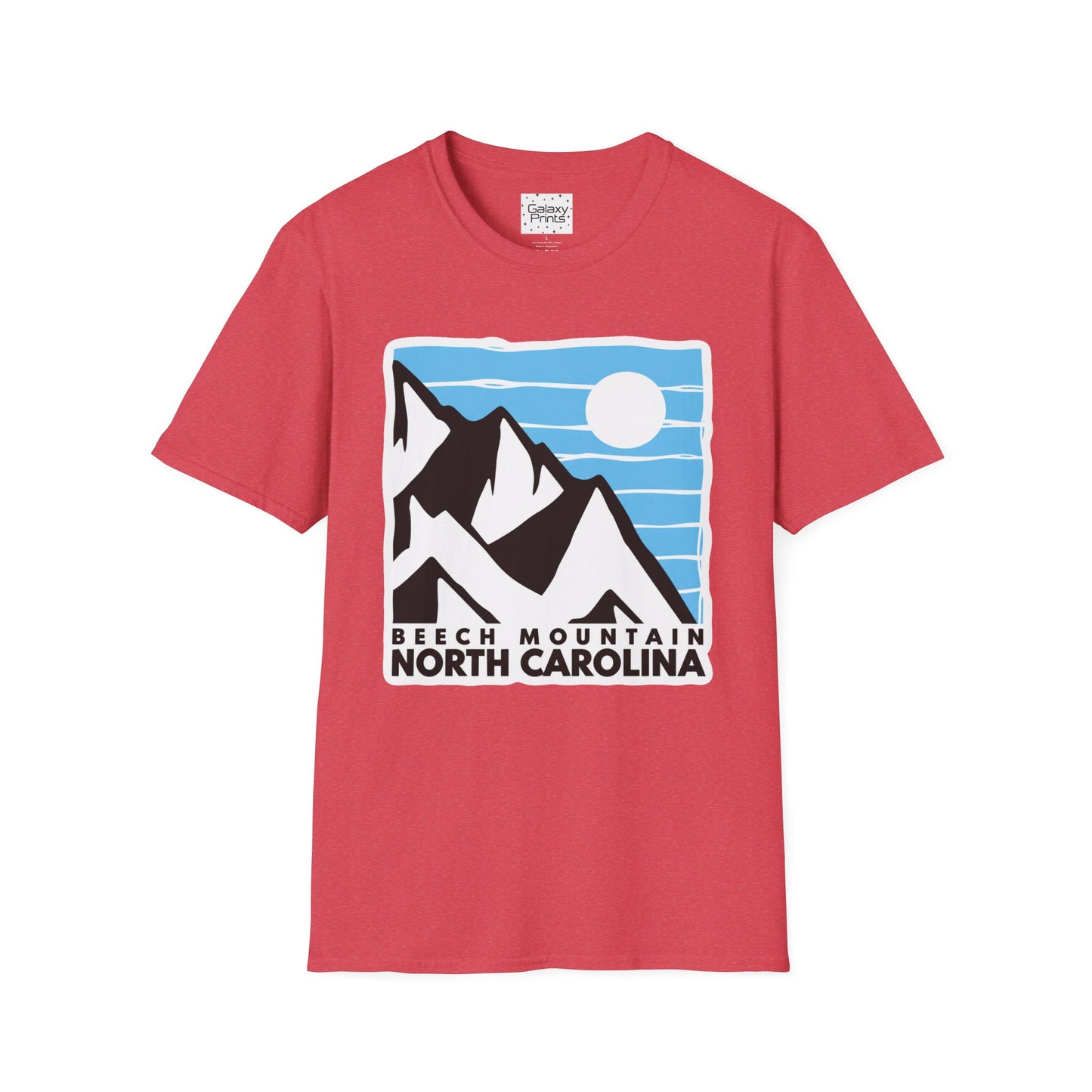 Beach Mountain North Carolina T-Shirt — Retro Mountain Range Sun Graphic Tee