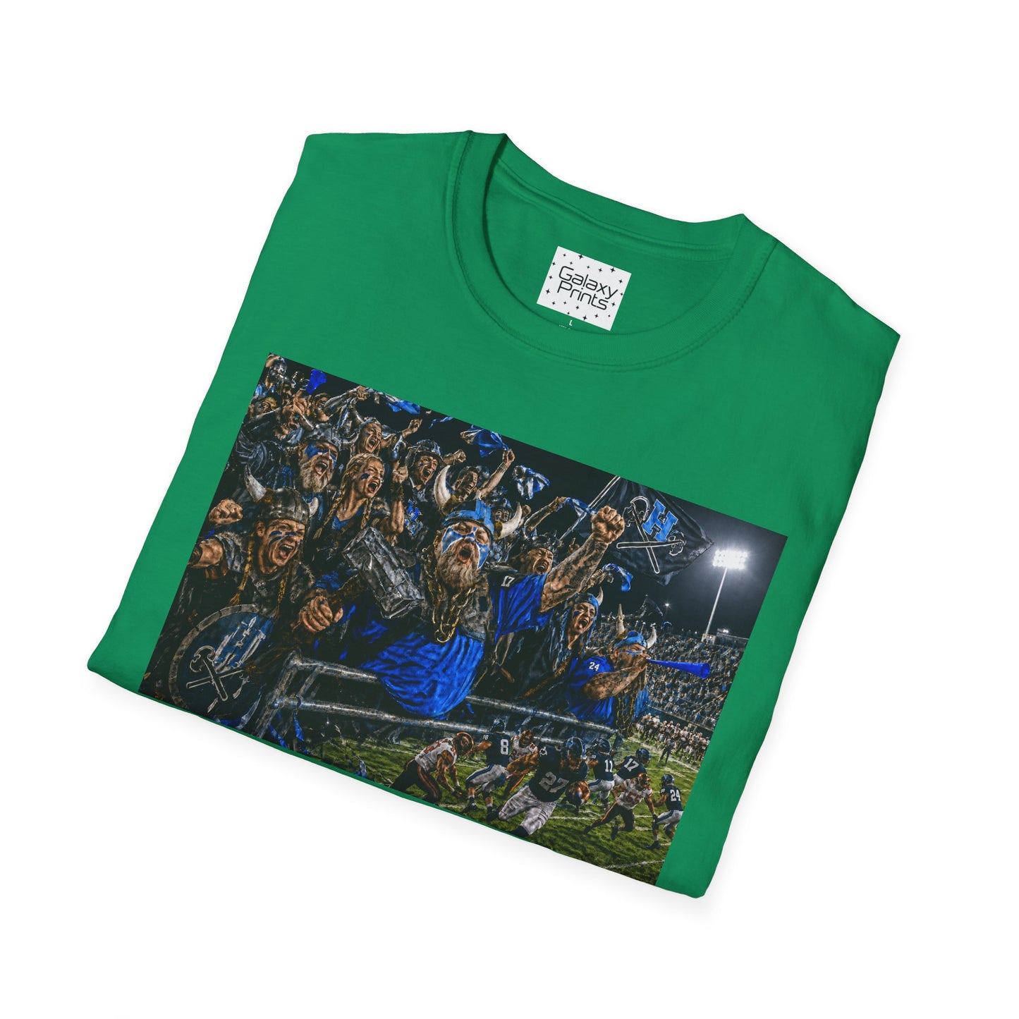 Viking Fans with #1 FAN T‑Shirt — '#1 FAN leading the fight' Graphic Tee - Viking crowd