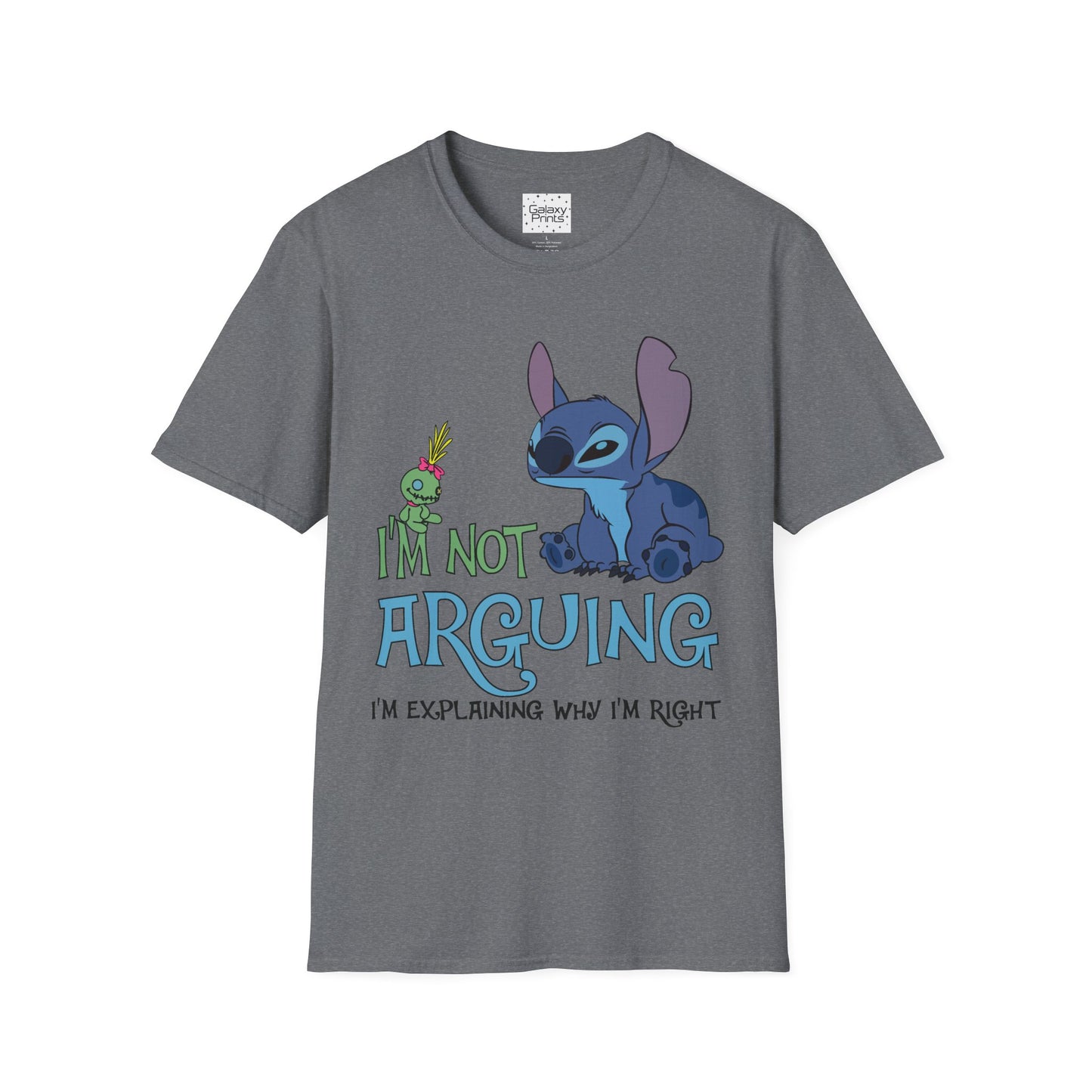 Unisex T-Shirt - Disney Inspired - 'Stich Not Arguing'