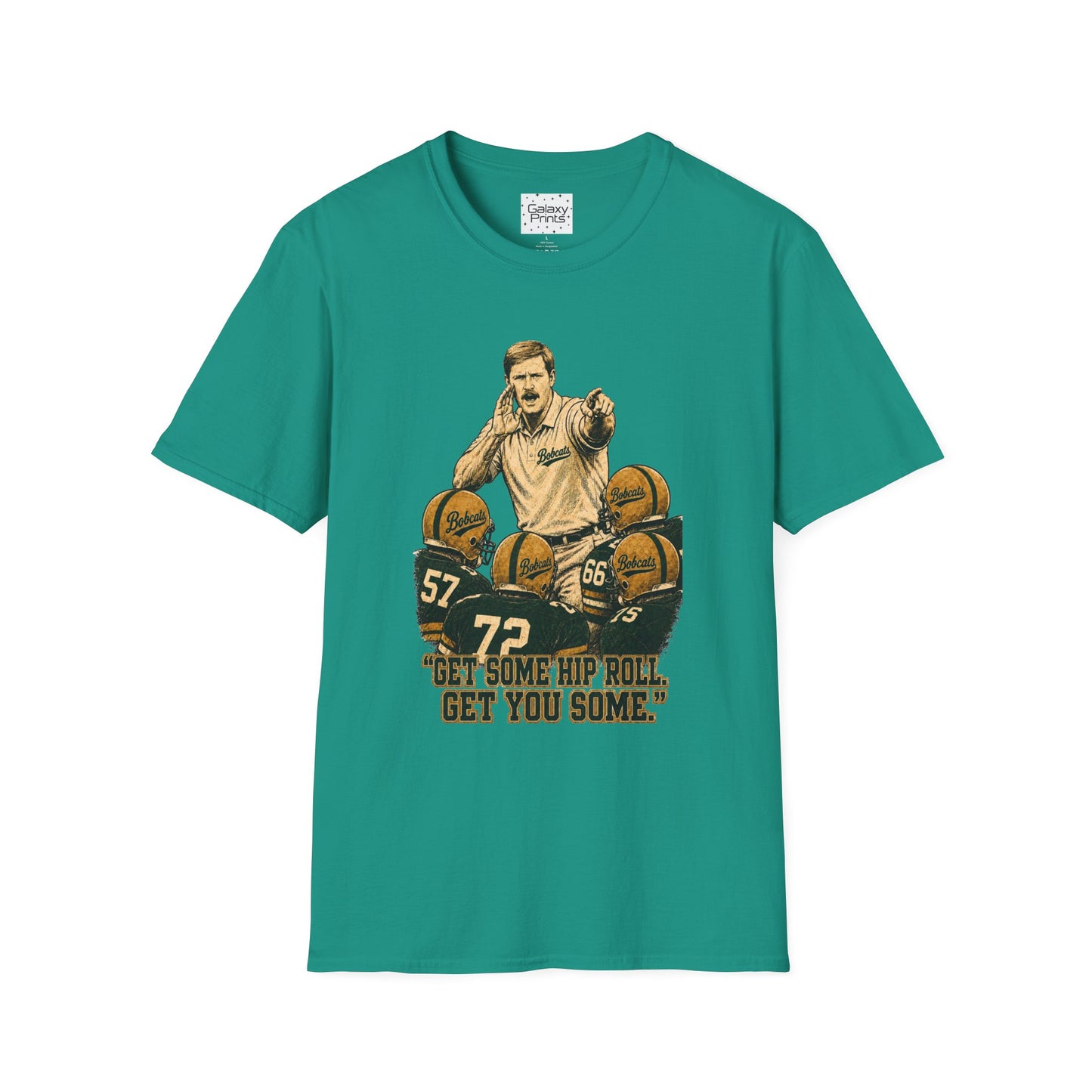 Lees-McRae College Bobcats Vintage Football T-Shirt — Coach Bryan 2  "Get some hip roll, get you some" - Forever Undefeated
