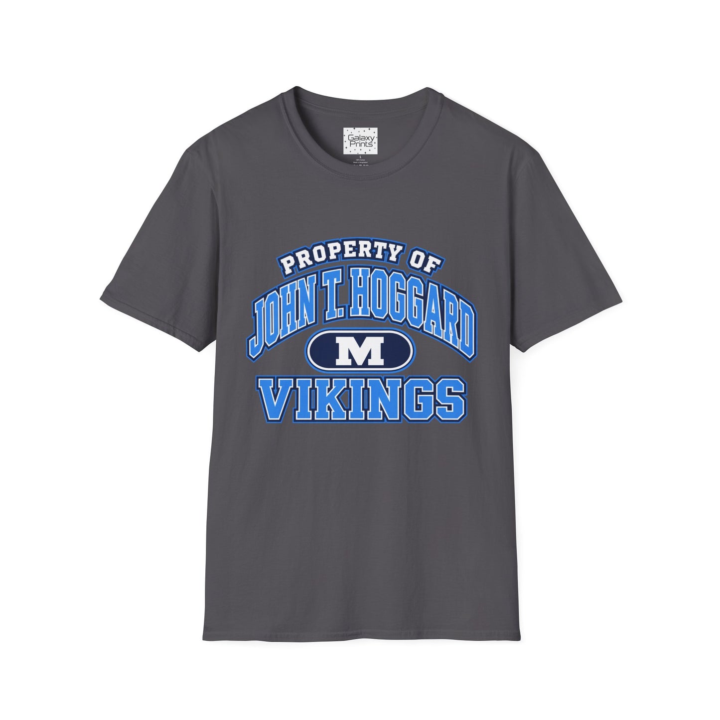 Property of JTH Vikings T‑Shirt M — Viking in Power Circle back - Hoggard School Spirit Tee