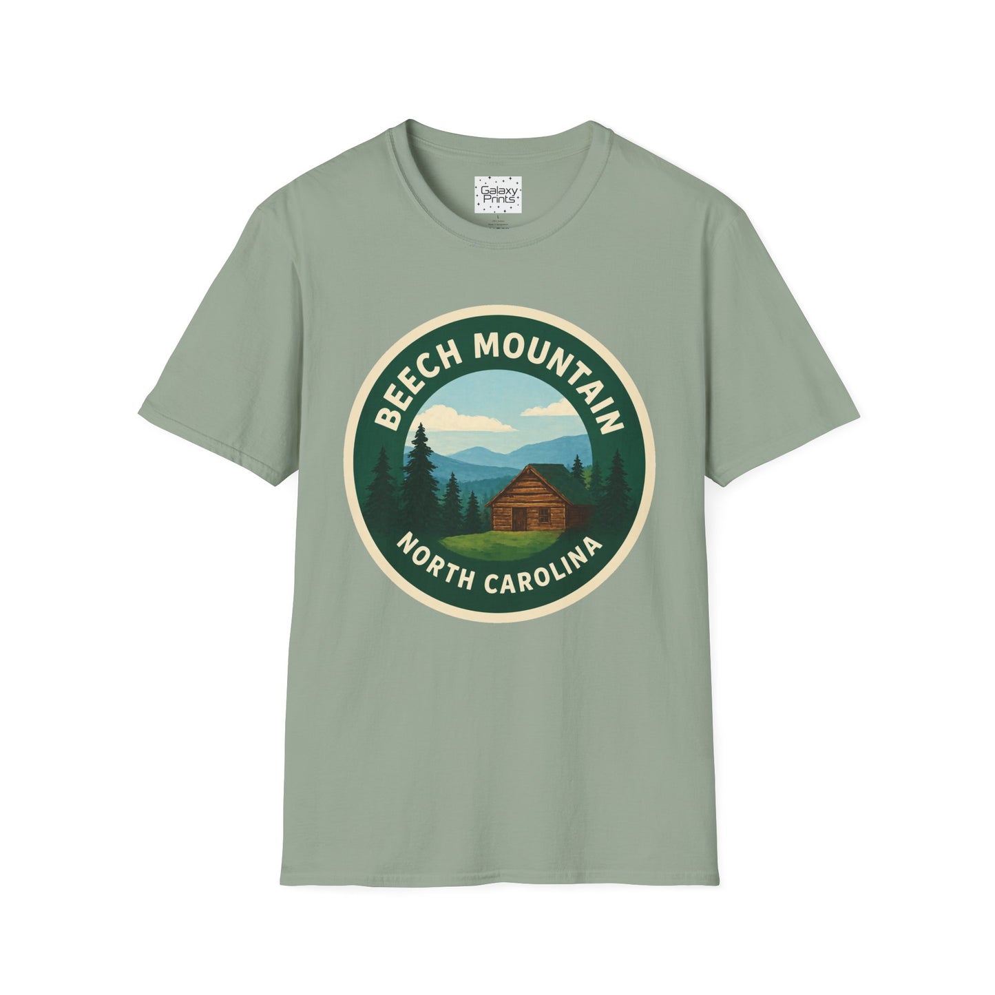 Beech Mountain NC T-Shirt — Mountain Cabin Scenic Graphic Tee