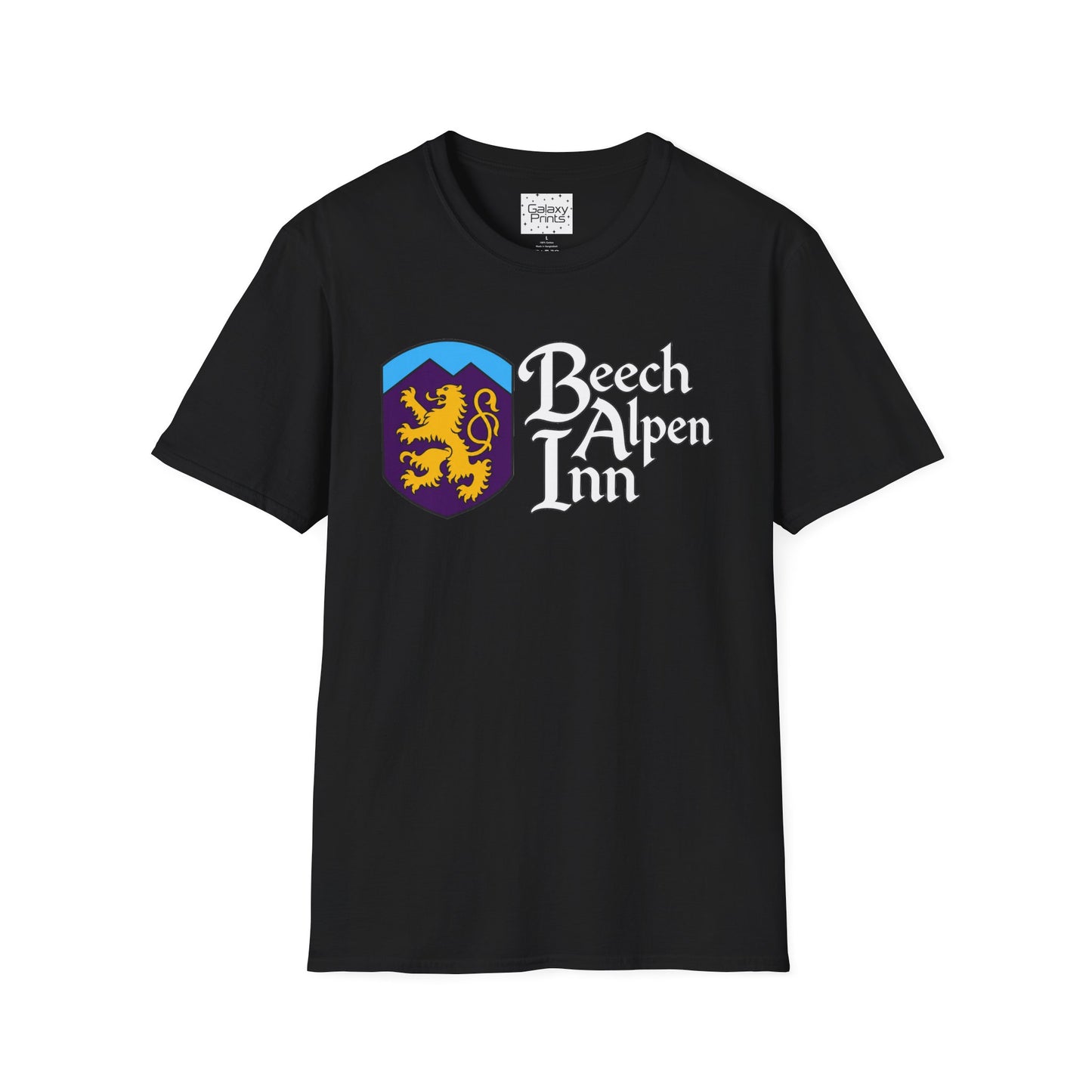 Beech Alpen Inn Crest Tee - (vintage heraldic logo) T-Shirt - Beech Mtn, NC
