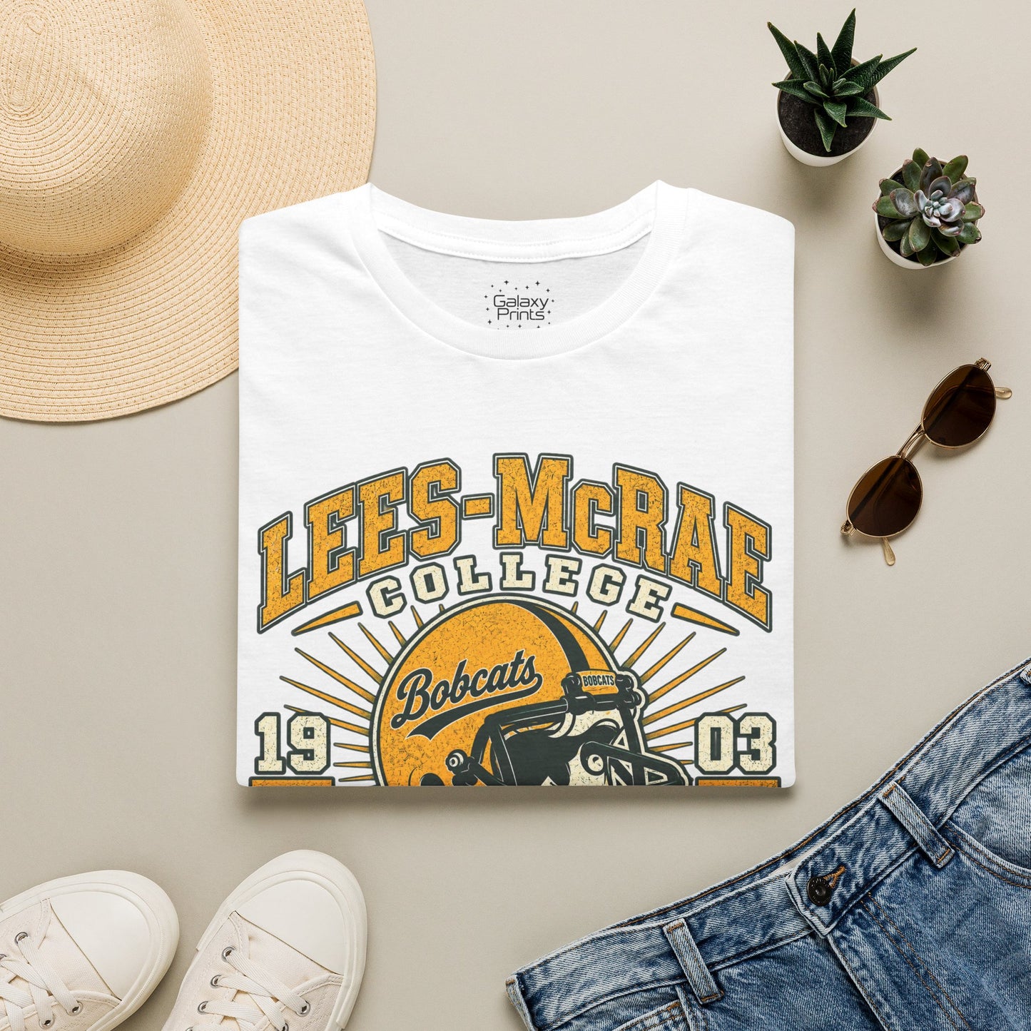 Lees-McRae College Bobcats Vintage Football T-Shirt — Retro 1903 Design