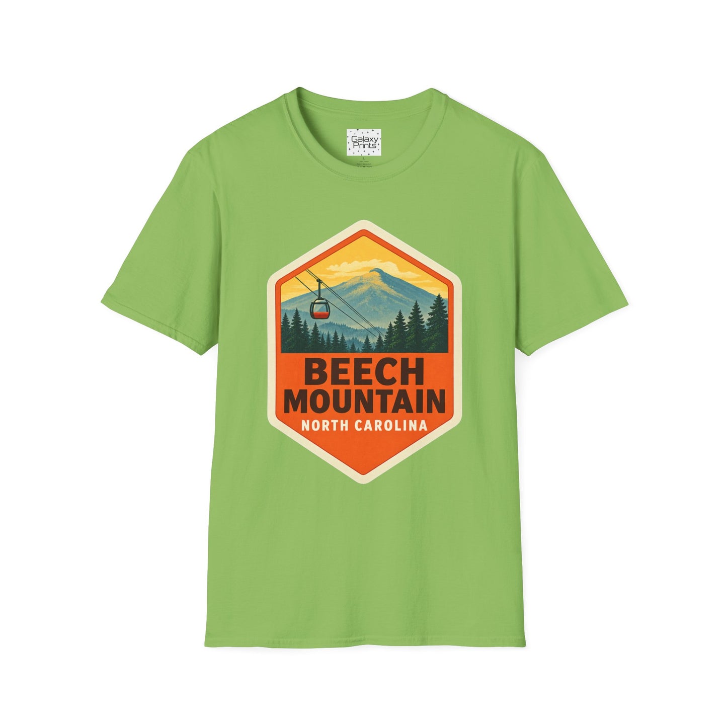 Beech Mountain NC Graphic T-Shirt Diamond — Mountain Ski Lift Vintage look