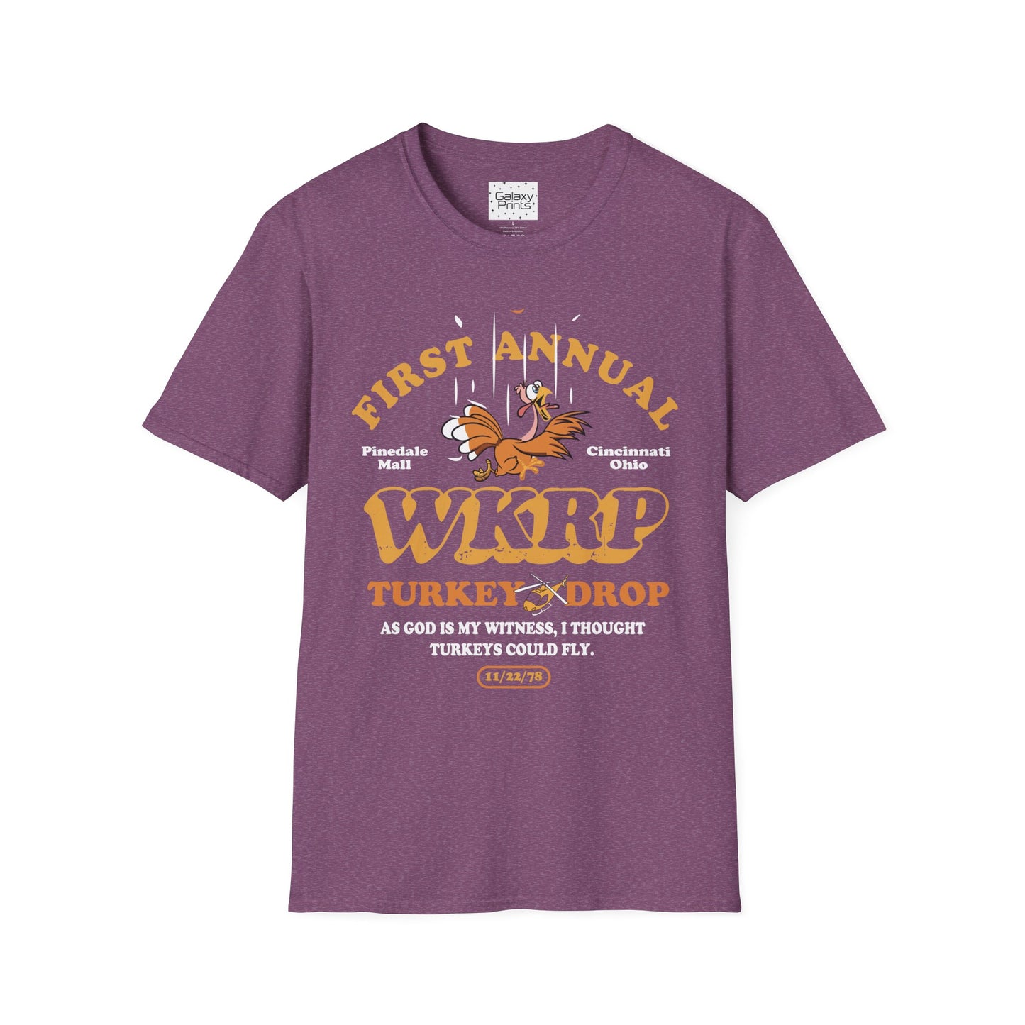Unisex T-Shirt - POP Culture - 'From the HIT TV Show WKRP in Cincinnati - 1st Annual Turkey Drop'