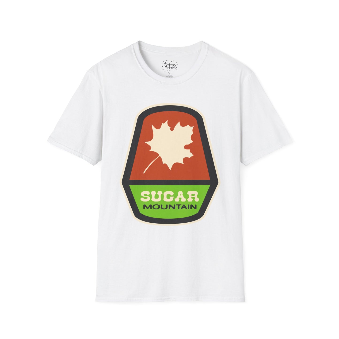 Sugar Mountain Ski Maple Leaf T-Shirt - Retro Throw Back to the 80's