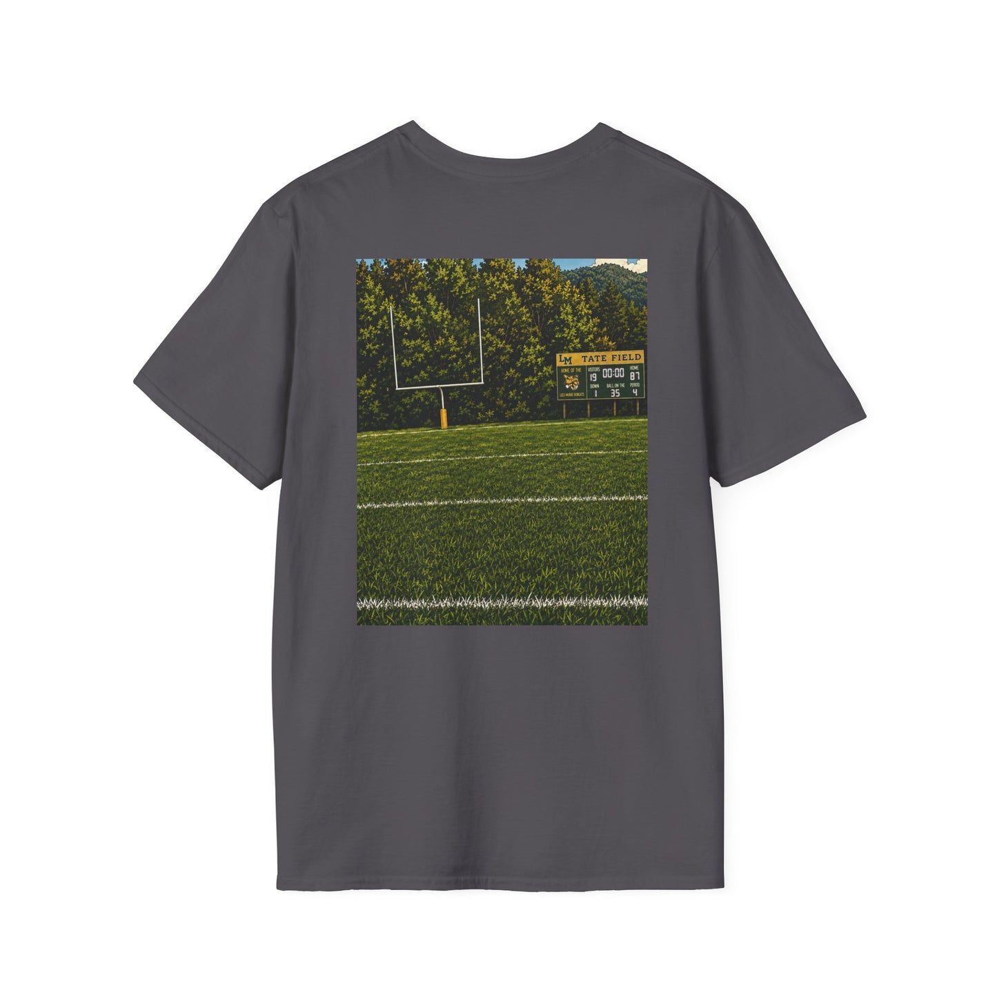 Tate Football Field Photo T-Shirt — Vintage LMC Football Graphic Tee