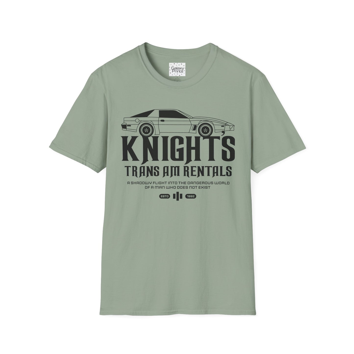 Unisex T-Shirt - POP Culture - 'From the Hit TV Show NIGHTRIDER it's KITT Car with KNIGHT's Trans Am Rentals'