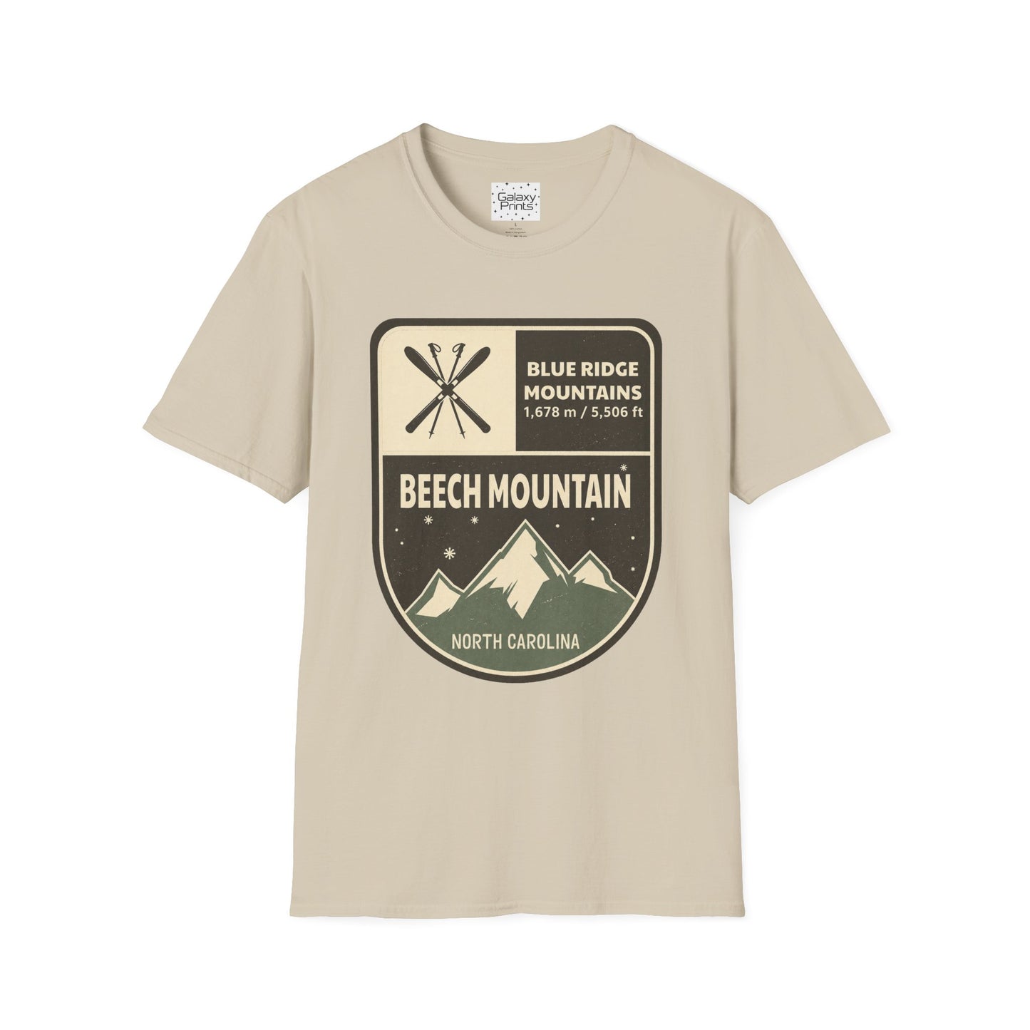 Beech Mountain Blue Ridge Mountains T‑Shirt — North Carolina Ski & Hiking Vintage
