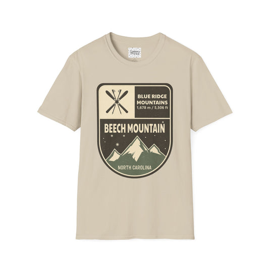 Beech Mountain Blue Ridge Mountains T‑Shirt — North Carolina Ski & Hiking Vintage