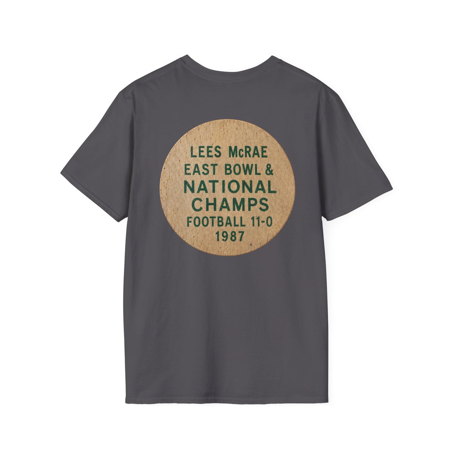Lees-McRae College Bobcats Vintage Football T-Shirt — Forever Undefeated - Wooden Nickel / Chip