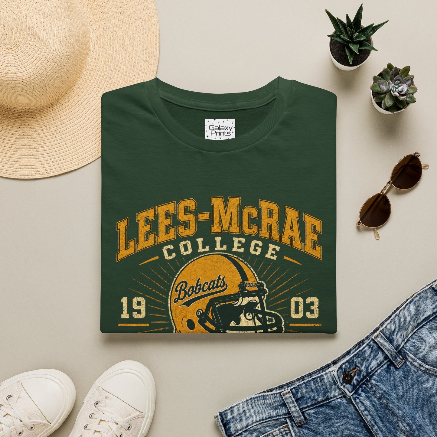 Lees-McRae College Bobcats Vintage Football T-Shirt — Got A Lot A More - The Black Hole