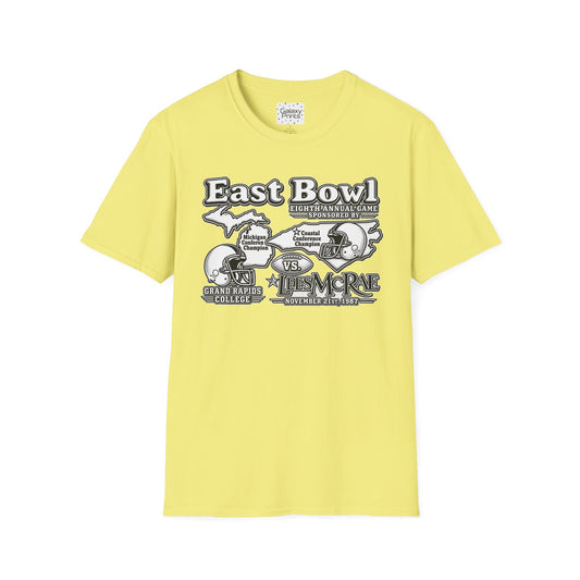 1987 East Bowl Vintage Football T-Shirt — Retro Game Day Tee (East Bowl, Lees McRae)