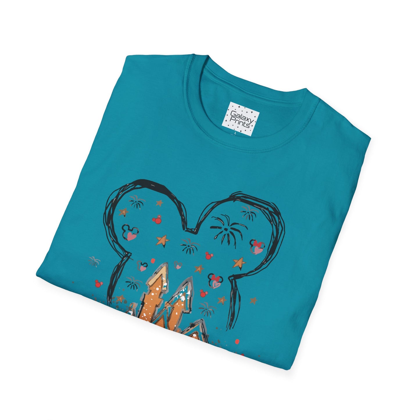 Unisex T-Shirt - DISNEY Inspired - 'Gingerbread Princess Castle with Fireworks'