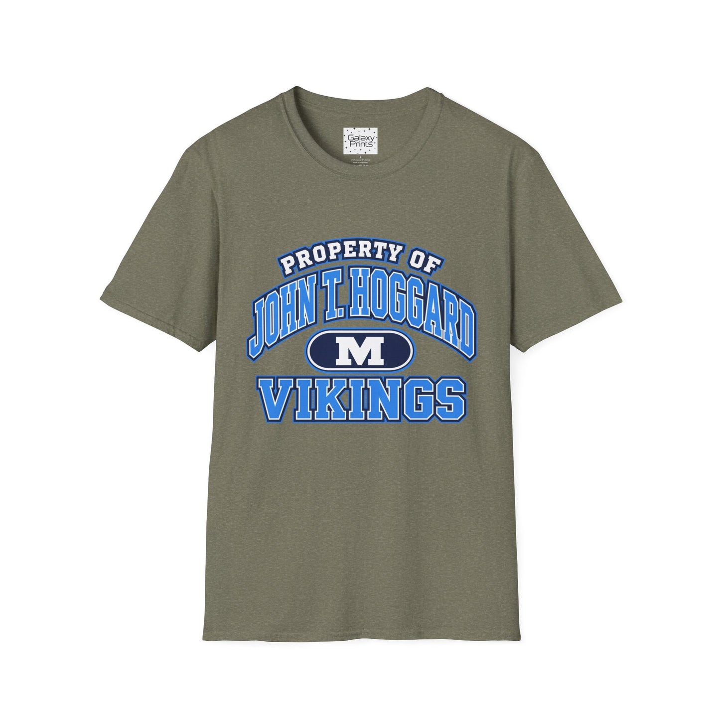 Property of JTH Vikings T‑Shirt M — Viking in Power Circle back - Hoggard School Spirit Tee