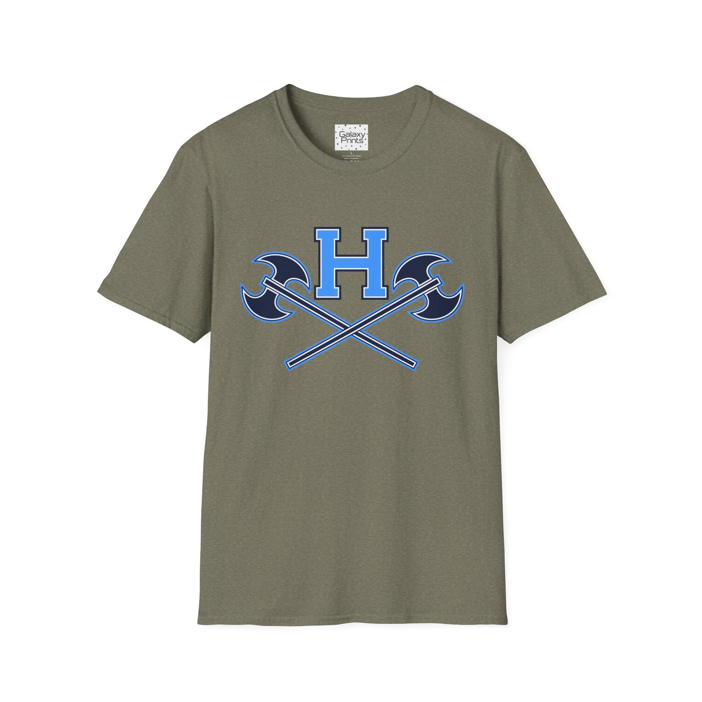 Hoggard - H w/ Axes T-Shirt – Blue 'H' with Crossed Battle Axes Graphic Spirit Tee