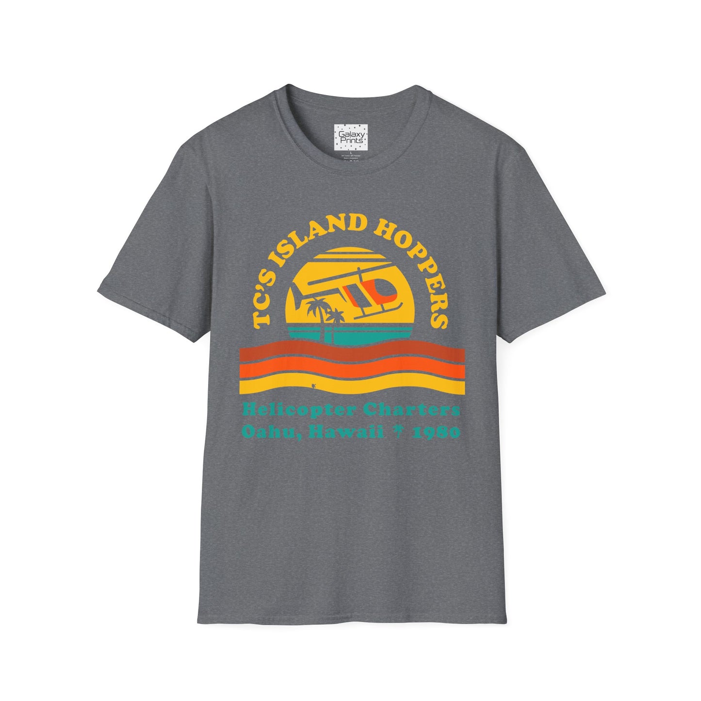 Unisex T-Shirt - POP Culture - 'From the HIT TV Show Magnum PI - TC's Helicopter Charterers & Rides'