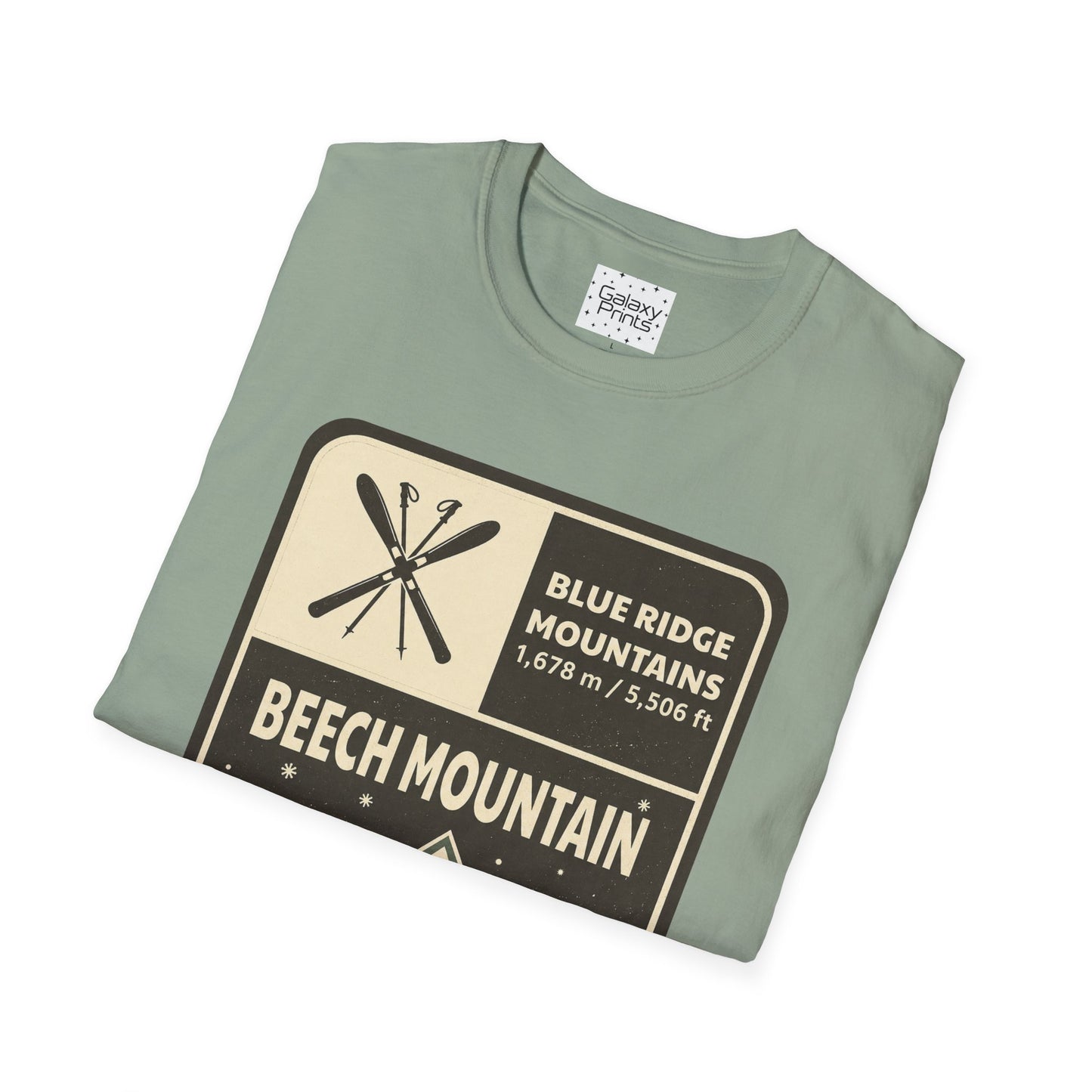 Beech Mountain Blue Ridge Mountains T‑Shirt — North Carolina Ski & Hiking Vintage