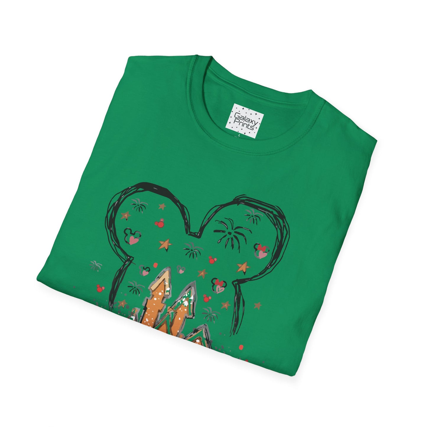 Unisex T-Shirt - DISNEY Inspired - 'Gingerbread Princess Castle with Fireworks'