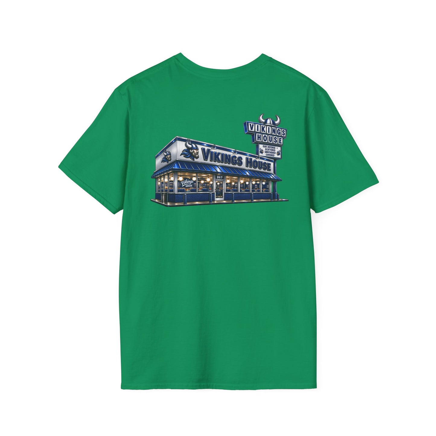 Vikings House - Getting Served — Hoggard School Spirit Tee - Scattered Smothered Covered