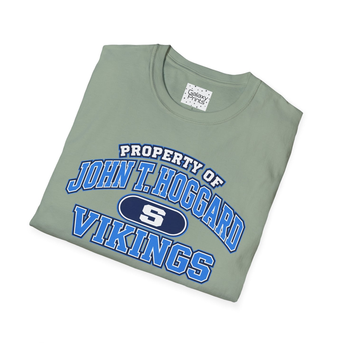Property of JTH Vikings T‑Shirt S — Viking in Power Circle back - Hoggard School Spirit Tee